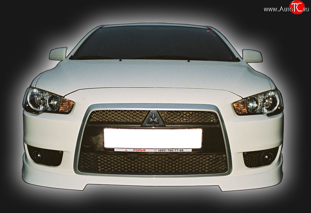4 999 р. Накладка на решётку радиатора GT Dynamics Mitsubishi Lancer 10 CY седан дорестайлинг (2007-2010) (Неокрашенная)  с доставкой в г. Керчь