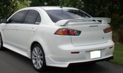 5 299 р. Накладка Zodiak под одинарный выхлоп на задний бампер  Mitsubishi Lancer  10 CY (2007-2017) седан дорестайлинг, седан рестайлинг (Неокрашенная)  с доставкой в г. Керчь. Увеличить фотографию 6