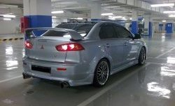 5 299 р. Накладка Zodiak V2 на задний бампер  Mitsubishi Lancer  10 CY (2007-2017) седан дорестайлинг, седан рестайлинг (Неокрашенная)  с доставкой в г. Керчь. Увеличить фотографию 4