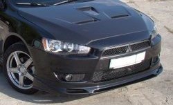 4 999 р. Накладка Zodiak на передний бампер Mitsubishi Lancer 10 CY седан рестайлинг (2011-2017) (Неокрашенная)  с доставкой в г. Керчь. Увеличить фотографию 2