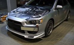 4 999 р. Накладка Zodiak на передний бампер Mitsubishi Lancer 10 CY седан рестайлинг (2011-2017) (Неокрашенная)  с доставкой в г. Керчь. Увеличить фотографию 3