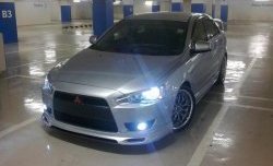 4 999 р. Накладка Zodiak на передний бампер Mitsubishi Lancer 10 CY седан рестайлинг (2011-2017) (Неокрашенная)  с доставкой в г. Керчь. Увеличить фотографию 6