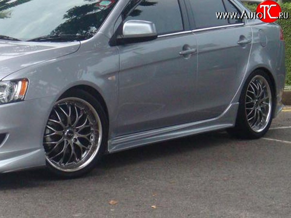 9 499 р. Пороги накладки Zodiak Mitsubishi Lancer 10 CY седан дорестайлинг (2007-2010) (Неокрашенные)  с доставкой в г. Керчь