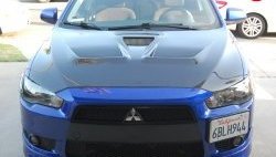 31 799 р. Пластиковый капот Evo Mitsubishi Lancer 10 CY седан рестайлинг (2011-2017) (Неокрашенный)  с доставкой в г. Керчь. Увеличить фотографию 10
