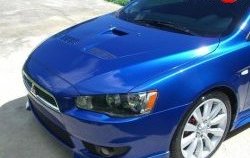31 799 р. Пластиковый капот Evo Mitsubishi Lancer 10 CY седан рестайлинг (2011-2017) (Неокрашенный)  с доставкой в г. Керчь. Увеличить фотографию 4