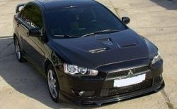 31 799 р. Пластиковый капот Evo Mitsubishi Lancer 10 CY седан рестайлинг (2011-2017) (Неокрашенный)  с доставкой в г. Керчь. Увеличить фотографию 6