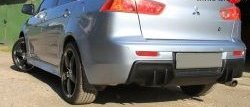 5 399 р. Накладка Evo на задний бампер  Mitsubishi Lancer  10 CY (2007-2017) седан дорестайлинг, седан рестайлинг (Неокрашенная)  с доставкой в г. Керчь. Увеличить фотографию 2