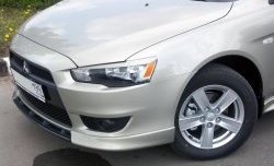 899 р. Вставка переднего бампера (зубатка) Evo Mitsubishi Lancer 10 CY седан рестайлинг (2011-2017) (Неокрашенная)  с доставкой в г. Керчь. Увеличить фотографию 4