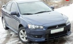 899 р. Вставка переднего бампера (зубатка) Evo Mitsubishi Lancer 10 CY седан рестайлинг (2011-2017) (Неокрашенная)  с доставкой в г. Керчь. Увеличить фотографию 3