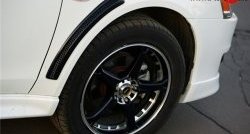 2 799 р. Комплект жабер на передние крылья Evo  Mitsubishi Lancer  10 CY (2007-2017) седан дорестайлинг, хэтчбэк дорестайлинг, седан рестайлинг, хэтчбек 5 дв рестайлинг (Неокрашенный)  с доставкой в г. Керчь. Увеличить фотографию 2
