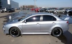 2 799 р. Комплект жабер на передние крылья Evo  Mitsubishi Lancer  10 CY (2007-2017) седан дорестайлинг, хэтчбэк дорестайлинг, седан рестайлинг, хэтчбек 5 дв рестайлинг (Неокрашенный)  с доставкой в г. Керчь. Увеличить фотографию 4