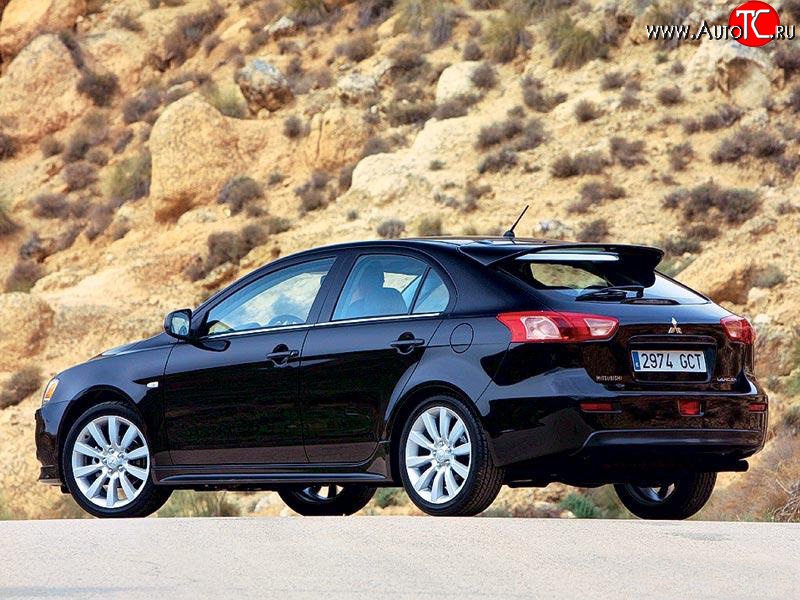 5 399 р. Верхний спойлер Sport 5D (хетчбек) Mitsubishi Lancer 10 CY хэтчбэк дорестайлинг (2007-2010) (Неокрашенный)  с доставкой в г. Керчь