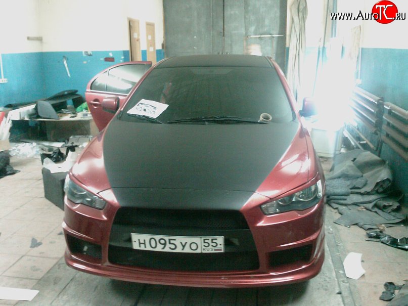 10 849 р. Передний бампер Sport Mitsubishi Lancer 10 CY хэтчбэк дорестайлинг (2007-2010) (Неокрашенный)  с доставкой в г. Керчь