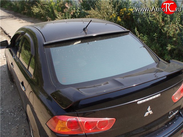 3 899 р. Козырёк на заднее лобовое стекло Sport  Mitsubishi Lancer  10 CY (2007-2017) седан дорестайлинг, седан рестайлинг (Неокрашенный)  с доставкой в г. Керчь