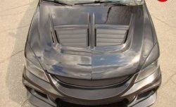 31 999 р. Пластиковый капот Evo Mitsubishi Lancer 9 CS седан 1-ый рестайлинг (2003-2005) (Неокрашенный)  с доставкой в г. Керчь. Увеличить фотографию 3