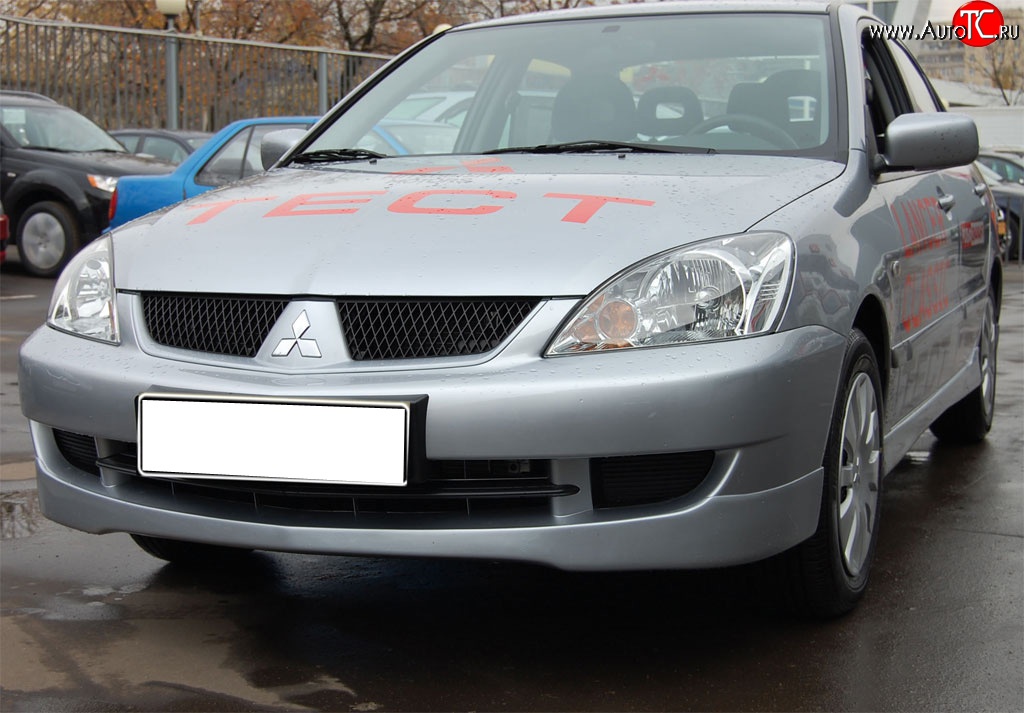 4 249 р. Накладка переднего бампера GT Dynamics Mitsubishi Lancer 9 CS седан 1-ый рестайлинг (2003-2005) (Неокрашенная)  с доставкой в г. Керчь