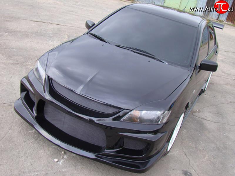 19 999 р. Передний бампер INGS Extreem Mitsubishi Lancer 9 CS седан 2-ой рестайлинг (2005-2009) (Неокрашенный, Без сетки в бампер)  с доставкой в г. Керчь