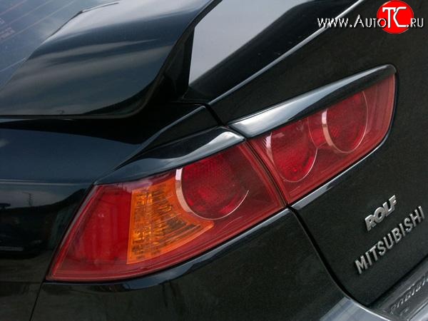 1 149 р. Реснички на задние фонари Mitsubishi Lancer 10 CY седан рестайлинг (2011-2017) (Неокрашенные)  с доставкой в г. Керчь
