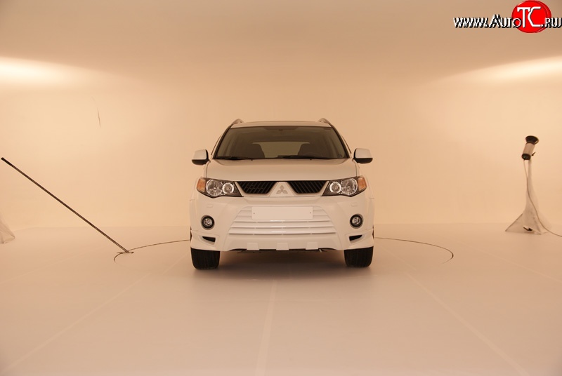 2 849 р. Накладка переднего бампера Sport Mitsubishi Outlander XL (CW)  дорестайлинг (2005-2009) (Неокрашенная)  с доставкой в г. Керчь