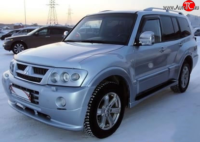10 599 р. Накладка переднего бампера Sport Mitsubishi Pajero 3 V70 дорестайлинг (1999-2003) (Неокрашенная)  с доставкой в г. Керчь