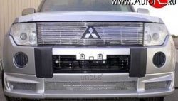 10 599 р. Накладка переднего бампера Sport Mitsubishi Pajero 4 V80 дорестайлинг (2006-2011) (Неокрашенная)  с доставкой в г. Керчь. Увеличить фотографию 3