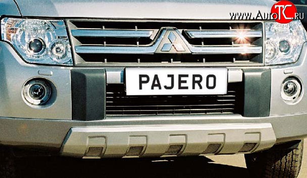 10 499 р. Накладка переднего бампера GT Dynamics Mitsubishi Pajero 4 V80 дорестайлинг (2006-2011) (Дорестайлинг, Неокрашенная)  с доставкой в г. Керчь