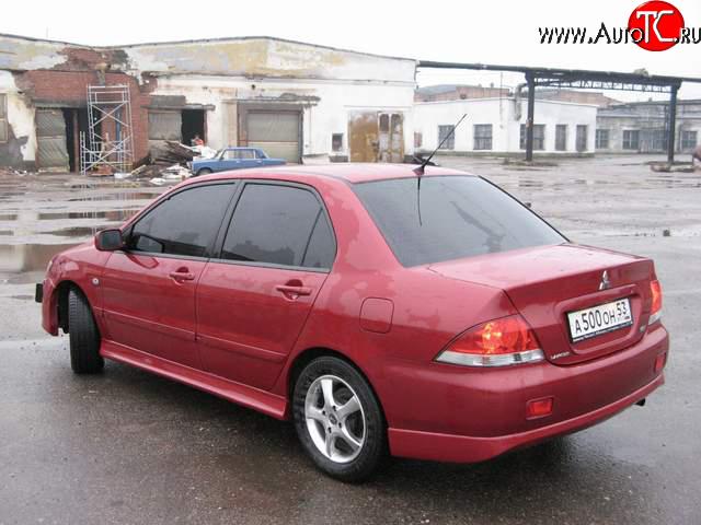 4 049 р. Накладка заднего бампера на Mitsubishi Lancer 9 CS седан 2-ой рестайлинг (2005-2009)  с доставкой в г. Керчь