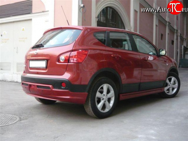 5 199 р. Накладка заднего бампера Городская Легенда Nissan Qashqai 1 дорестайлинг (2007-2010) (Неокрашенная)  с доставкой в г. Керчь