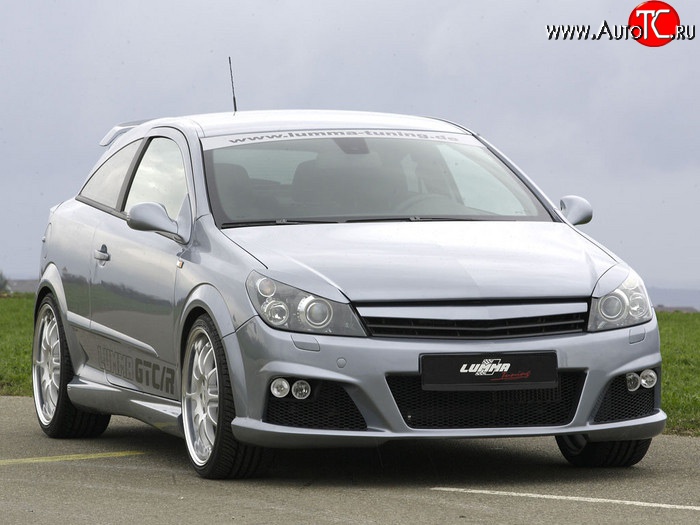 5 349 р. Передний бампер Lumma Opel Astra H GTC хэтчбек 3 дв. рестайлинг (2006-2011) (Неокрашенный)  с доставкой в г. Керчь
