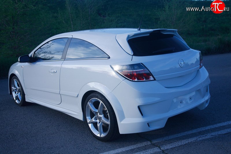 10 399 р. Задний бампер DM-Style  Opel Astra  H GTC (2004-2011) хэтчбек 3 дв. дорестайлинг, хэтчбек 3 дв. рестайлинг (Без сетки, Неокрашенный)  с доставкой в г. Керчь