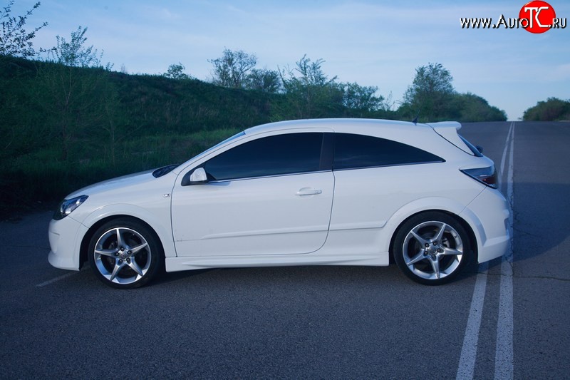 4 599 р. Пороги накладки DM-Style Opel Astra H GTC хэтчбек 3 дв. дорестайлинг (2004-2006) (Неокрашенные)  с доставкой в г. Керчь