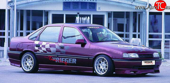 4 999 р. Накладка переднего бампера Rieger Opel Vectra A седан рестайлинг (1992-1995)  с доставкой в г. Керчь