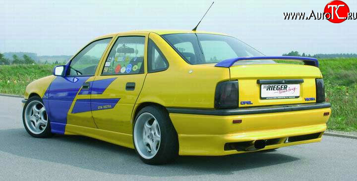 3 449 р. Накладка заднего бампера Rieger Opel Vectra A седан рестайлинг (1992-1995)  с доставкой в г. Керчь