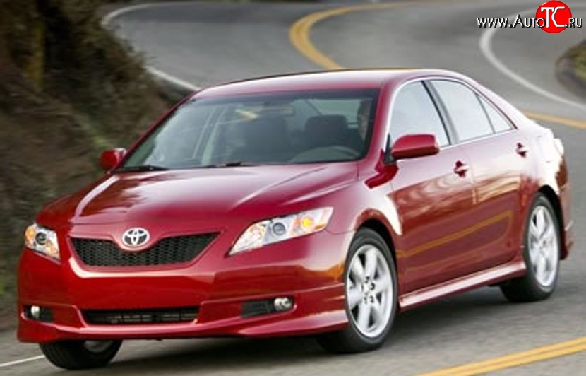 7 349 р. Накладка переднего бампера SARONA Toyota Camry XV40 рестайлинг (2009-2011) (Неокрашенная)  с доставкой в г. Керчь