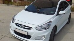 3 399 р. Накладка CT на передний бампер Hyundai Solaris RBr седан дорестайлинг (2010-2014) (Неокрашенная)  с доставкой в г. Керчь. Увеличить фотографию 2