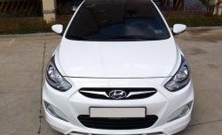 3 399 р. Накладка CT на передний бампер Hyundai Solaris RBr седан дорестайлинг (2010-2014) (Неокрашенная)  с доставкой в г. Керчь. Увеличить фотографию 4