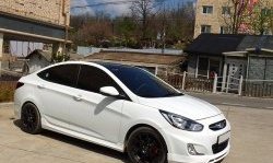 3 399 р. Накладка CT на передний бампер Hyundai Solaris RBr седан дорестайлинг (2010-2014) (Неокрашенная)  с доставкой в г. Керчь. Увеличить фотографию 5