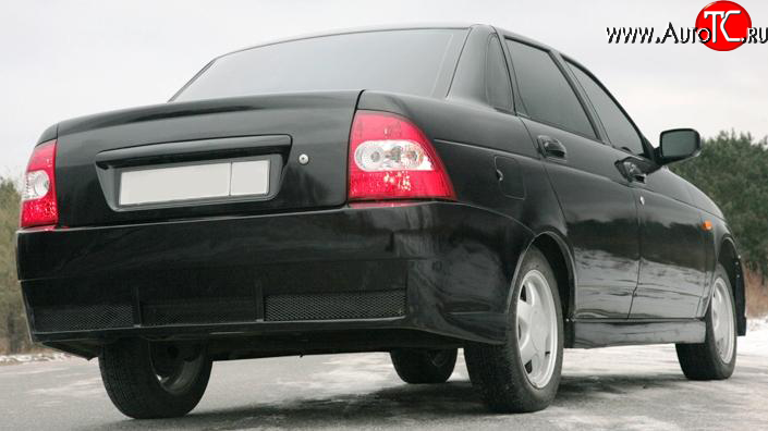 4 399 р. Задний бампер Снайпер (  Лада Приора  2170 (2007-2014) седан дорестайлинг (Неокрашенный)  с доставкой в г. Керчь