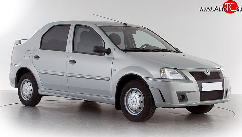 1 049 р. Молдинги (накладки на двери) Классик 2 Renault Logan 1 дорестайлинг (2004-2010) (Неокрашенные)  с доставкой в г. Керчь