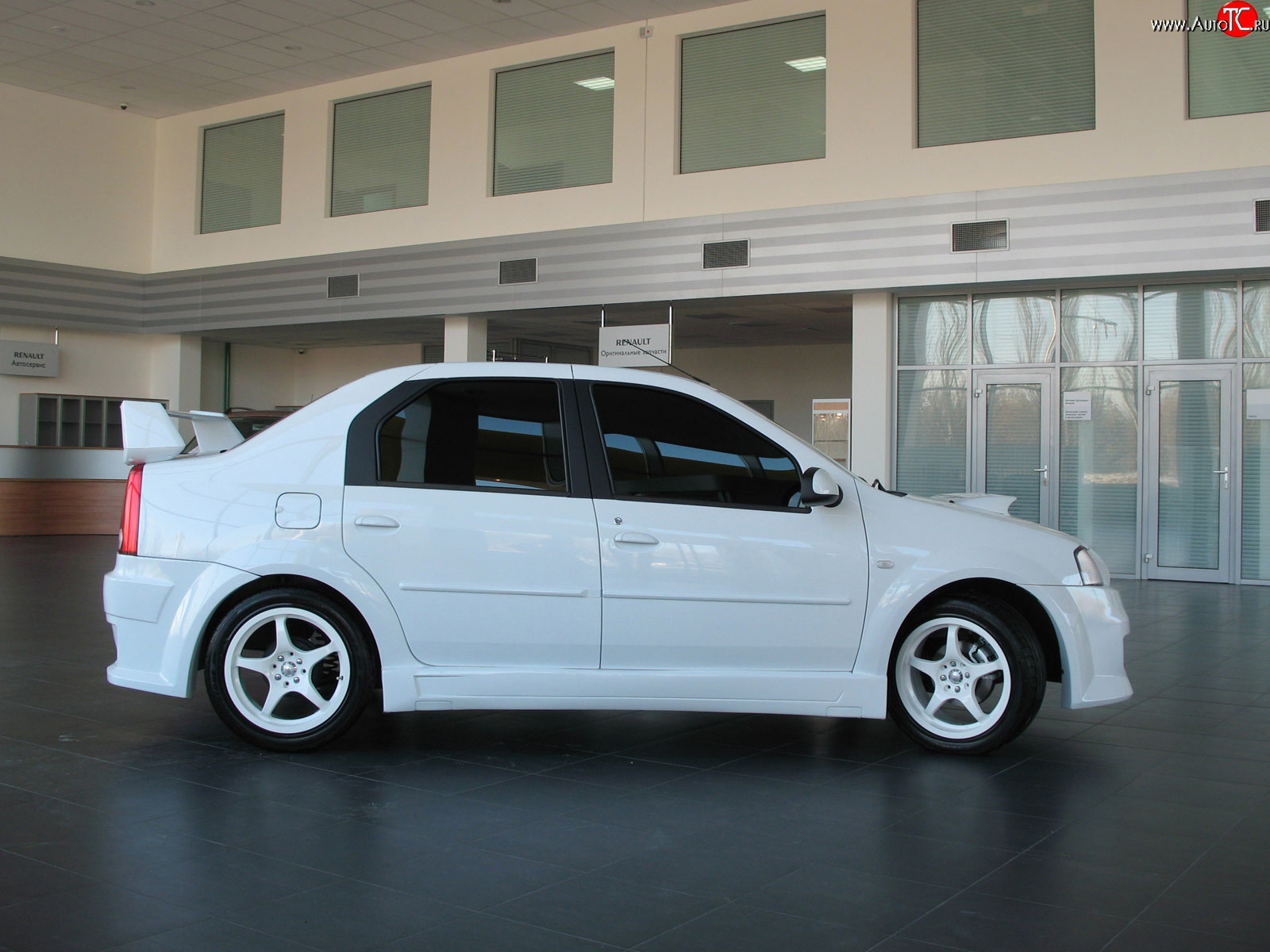 4 699 р. Пороги накладки Power DM Renault Logan 1 дорестайлинг (2004-2010) (Неокрашенные)  с доставкой в г. Керчь