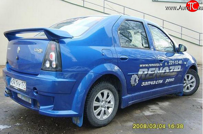 6 499 р. Низкий спойлер Power DM  Renault Logan  1 (2004-2010) дорестайлинг (Неокрашенный)  с доставкой в г. Керчь