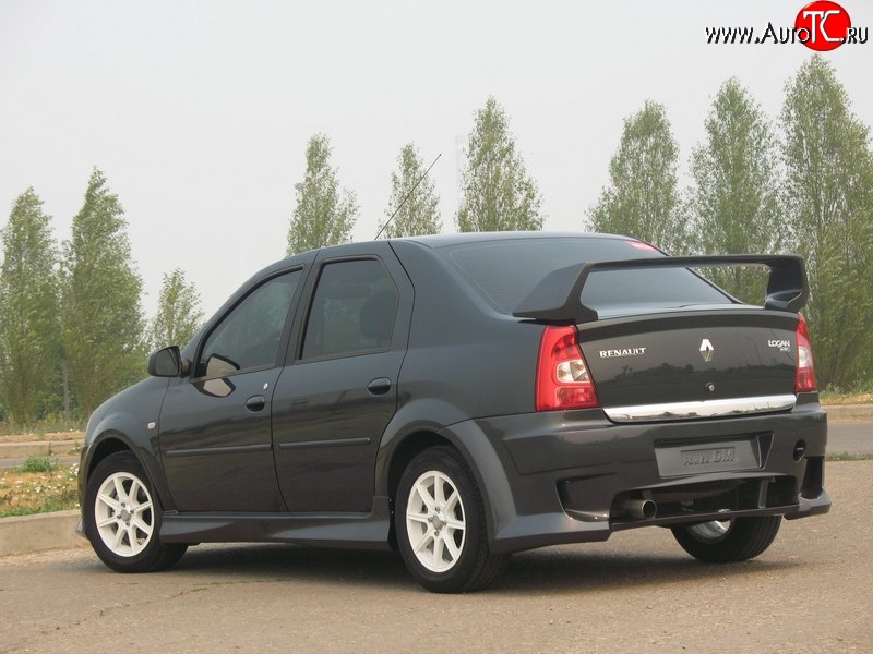 9 999 р. Задний бампер Power DM 2  Renault Logan  1 (2010-2016) рестайлинг (Без сетки, Неокрашенный)  с доставкой в г. Керчь