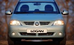 2 999 р. Передний бампер SAT  Renault Logan  1 (2004-2010) дорестайлинг (Неокрашенный)  с доставкой в г. Керчь. Увеличить фотографию 2