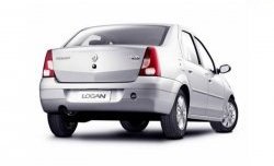 10 949 р. Задний бампер SAT  Renault Logan  1 (2004-2010) дорестайлинг (Неокрашенный)  с доставкой в г. Керчь. Увеличить фотографию 2