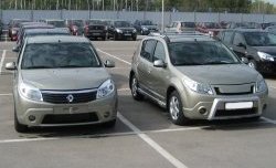 9 799 р. Передний бампер Kart RS Renault Sandero (BS) (2009-2014) (Неокрашенный)  с доставкой в г. Керчь. Увеличить фотографию 3
