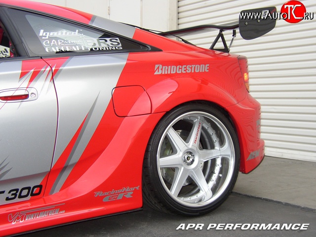 4 449 р. Комплект пластиковых накладок K1 Style wide body на задние крылья автомобиля Toyota Celica T230 (1999-2006)  с доставкой в г. Керчь