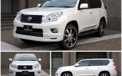 7 599 р. Накладка LX Mode на передний бампер Toyota Land Cruiser Prado J150 дорестайлинг (2009-2013) (Неокрашенная)  с доставкой в г. Керчь. Увеличить фотографию 2
