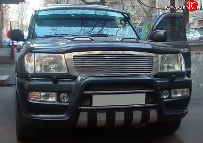18 449 р. Передний бампер DAKAR Toyota Land Cruiser 100 дорестайлинг (1998-2002) (Неокрашенный)  с доставкой в г. Керчь
