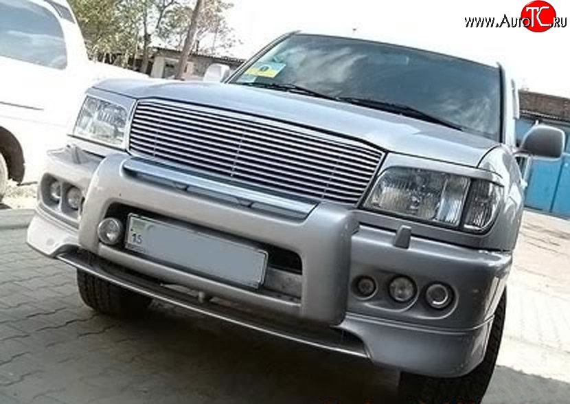 8 949 р. Накладка переднего бампера WELL STAR Toyota Land Cruiser 10 100 дорестайлинг (1998-2002) (Неокрашенная)  с доставкой в г. Керчь