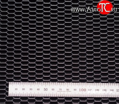 539 р. Алюминиевая полированная сетка Шестигранник Jeep Compass MP дорестайлинг (2016-2022) (100х25 см)  с доставкой в г. Керчь
